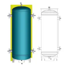 Termodinamik TD-100 Lt Buffer Tank - Ücretsiz Sevk