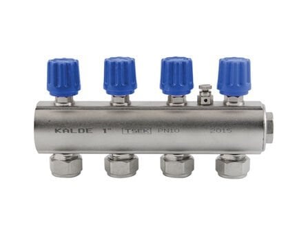 Kalde Kendinden Vanalı Kollektör (4'Lü) 1'' Mavi -Karma Ücretsiz Kargo