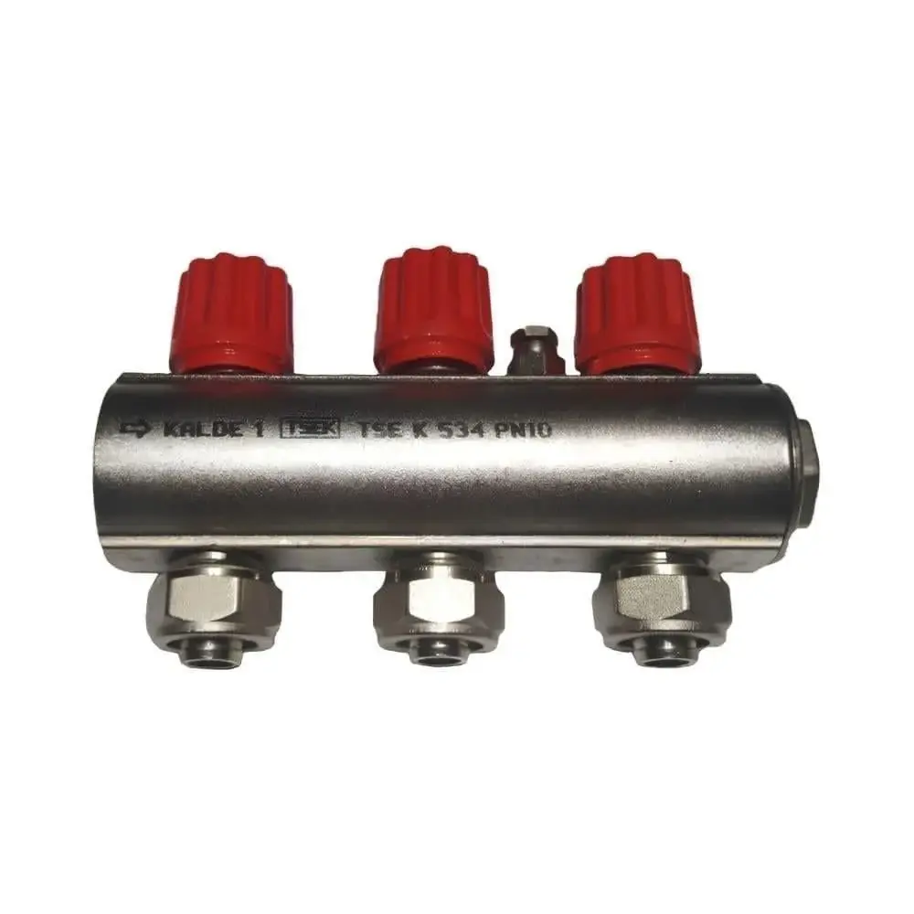 Kalde Kendinden Vanalı Kollektör (3'Lü) 1'' Kırmızı - Karma Ücretsiz Kargo