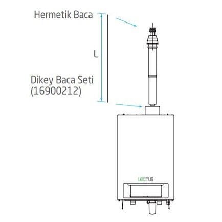 Baymak Lectus Dikey Baca Seti 100/150 L1250 Rmh 65-90-115 Kw