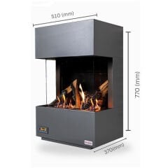 Revega H50Ab Seramik Camlı Hermetik Doğalgazlı Şömine 5Kw - Ücretsiz Sevk