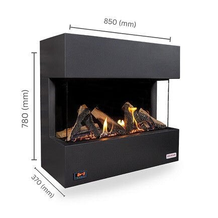 Revega H75Ab Seramik Camlı Hermetik Doğalgazlı Şömine 6Kw - Ücretsiz Sevk